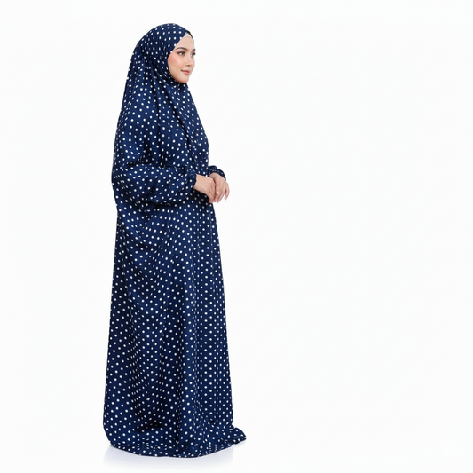 Crepe Printed Abaya With Hijab