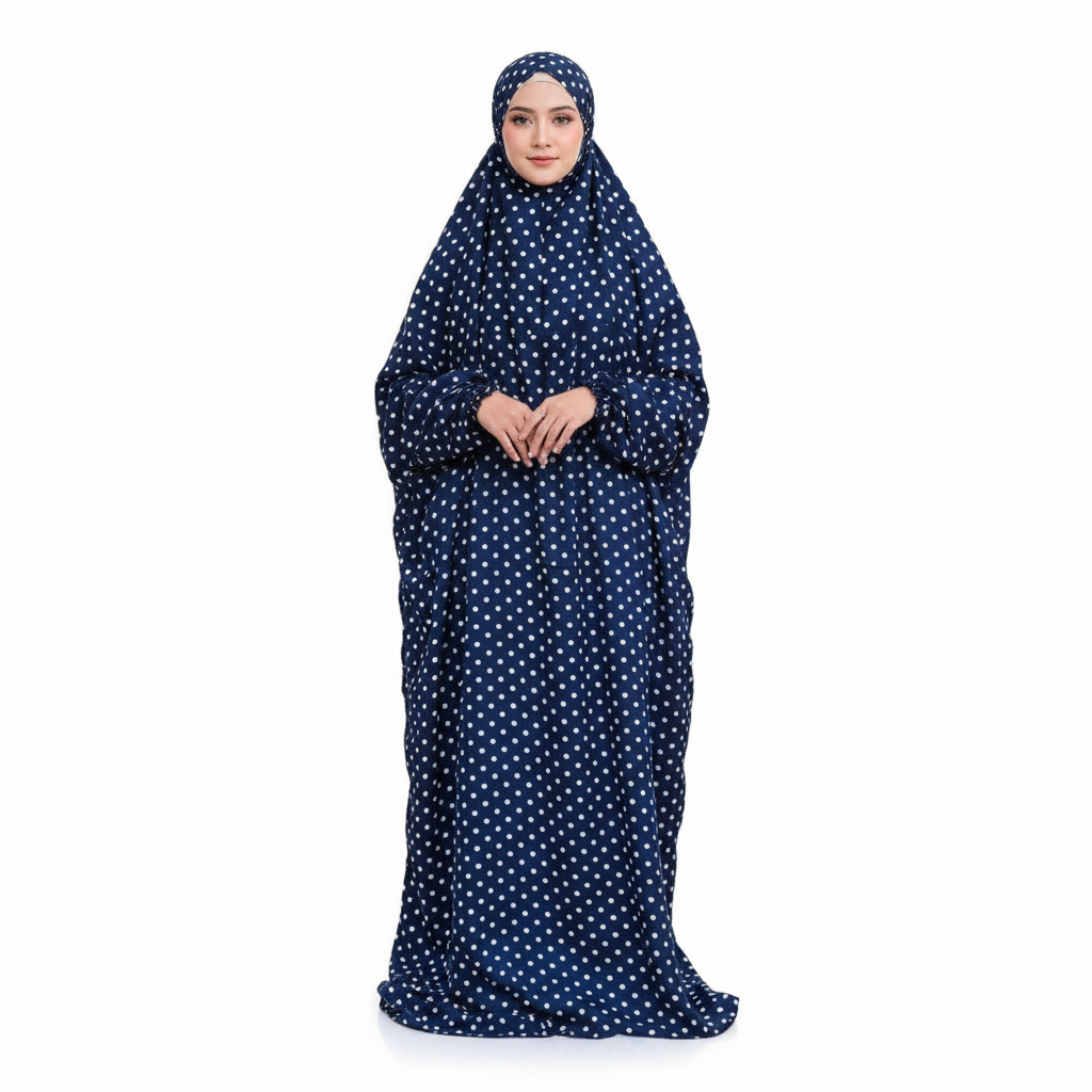 Crepe Printed Abaya With Hijab