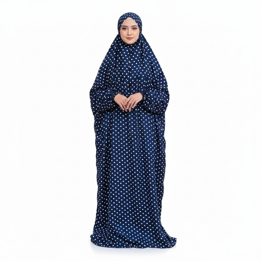 Crepe Printed Abaya With Hijab