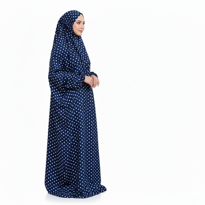 Crepe Printed Abaya With Hijab
